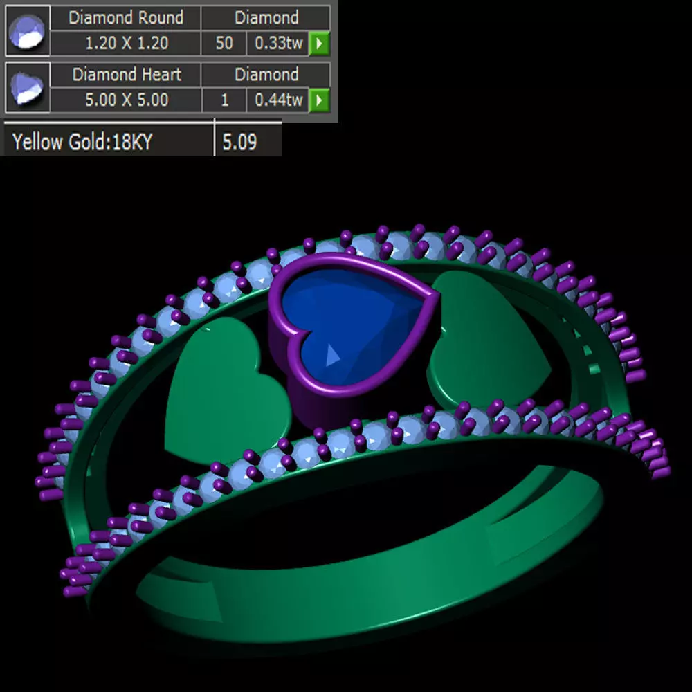 Ladies Ring 644 3D print model_0