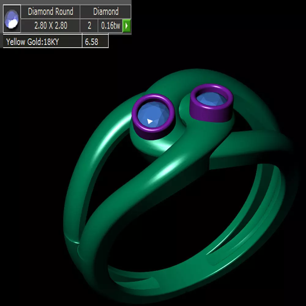 Ladies Ring 642 3D print model_0
