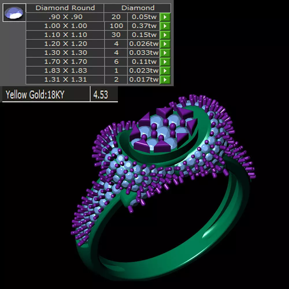 Ladies Ring 638 3D print model_0