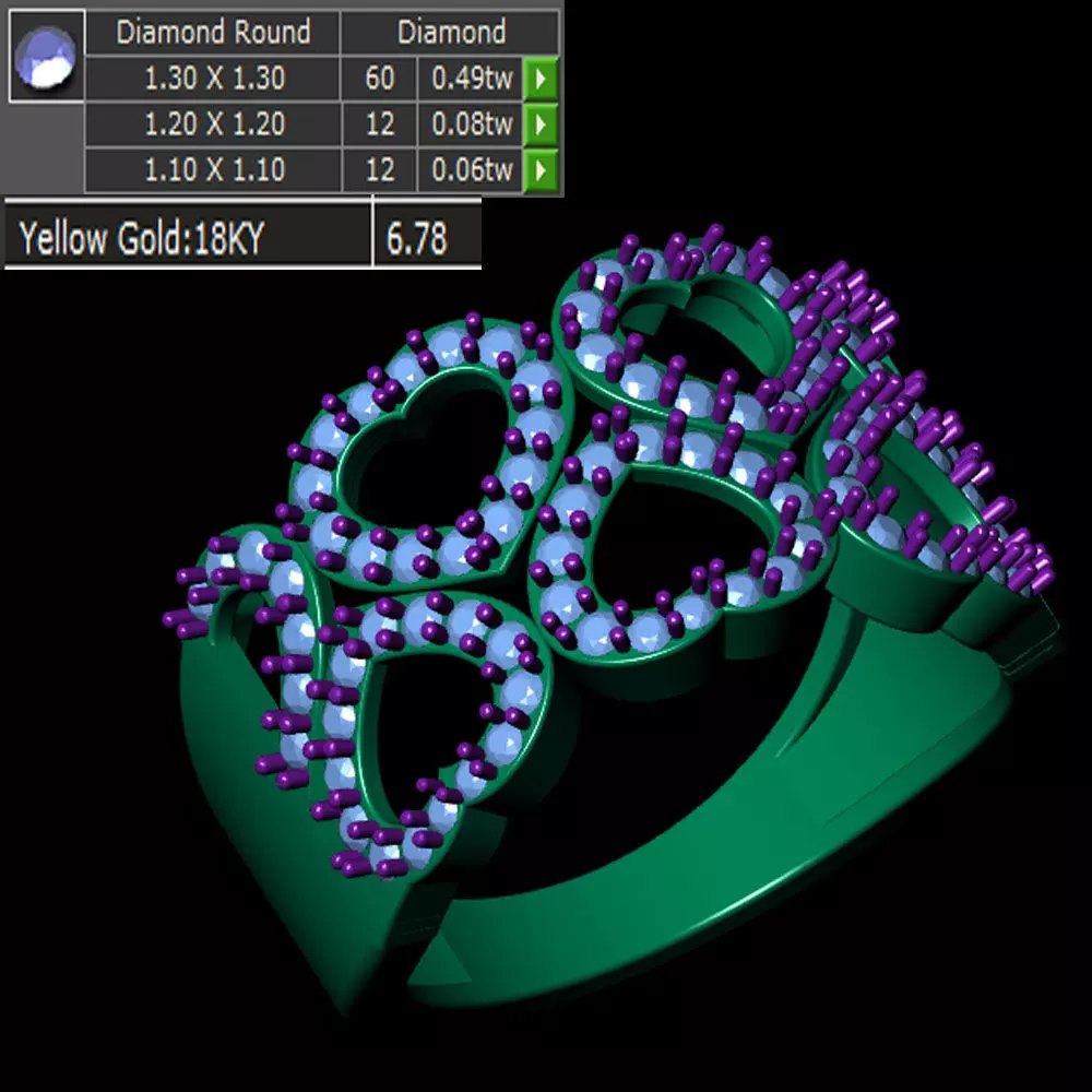 Ladies Ring 635 3D print model_0