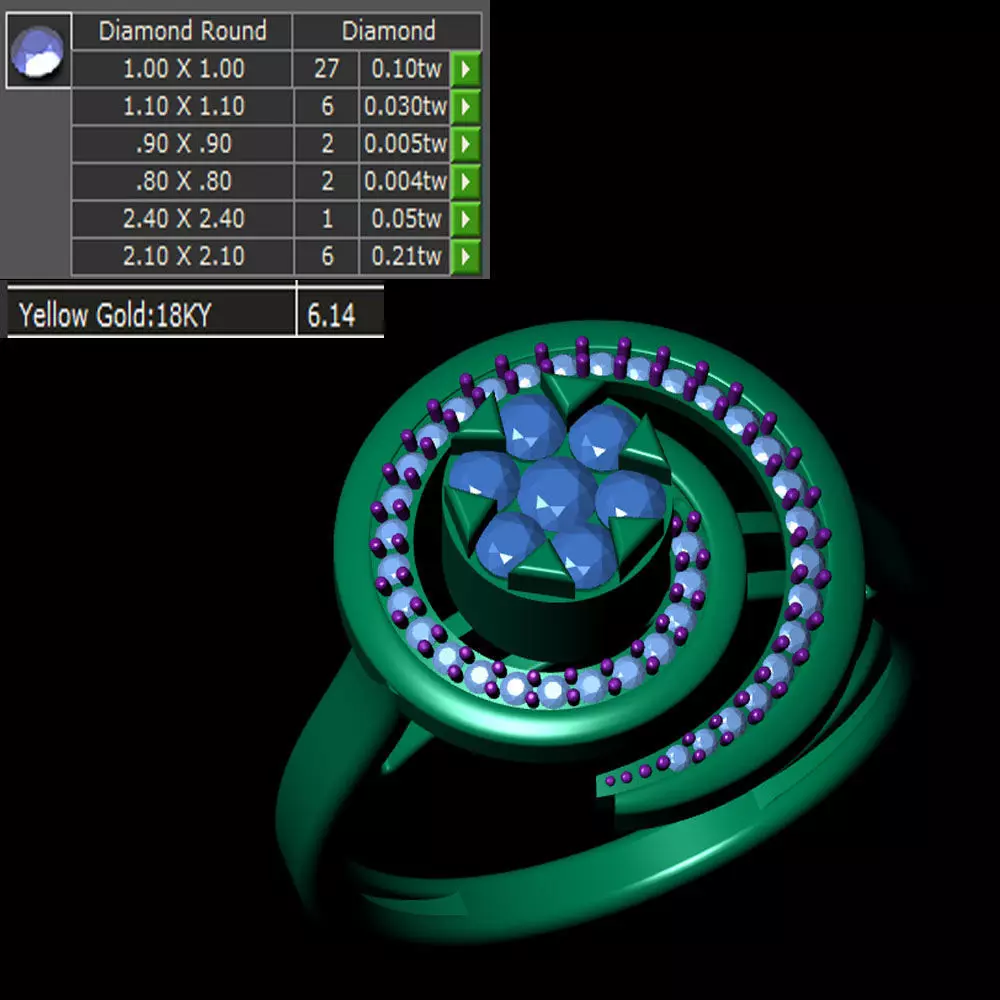 Ladies Ring 631 3D print model_0