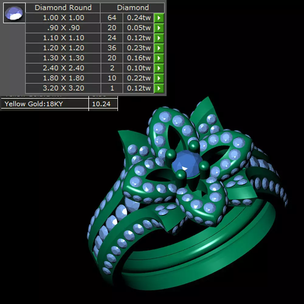 Ladies Ring 614 3D print model_0