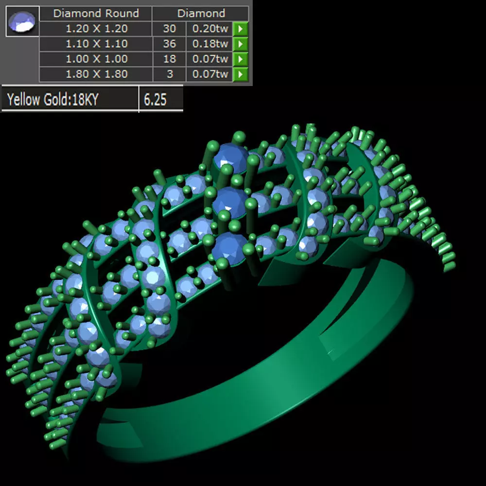 Ladies Ring 585 3D print model_0