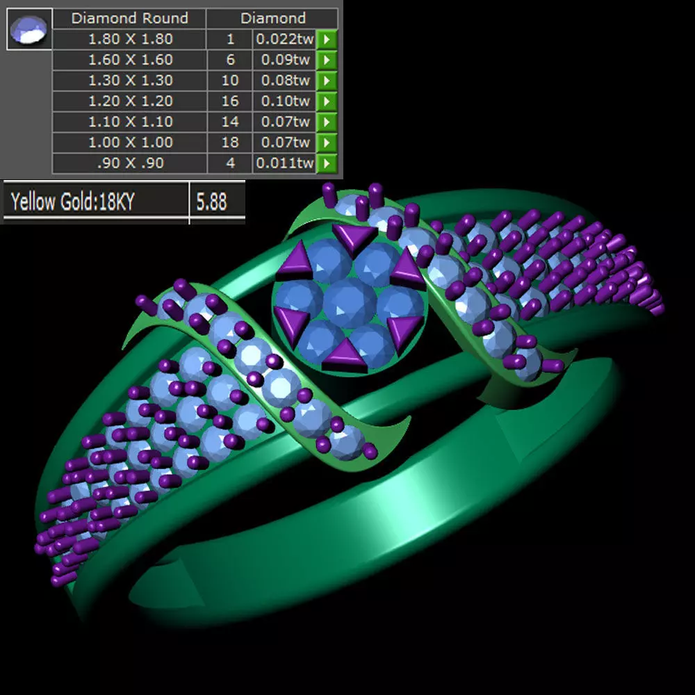 Ladies Ring 584 3D print model_0