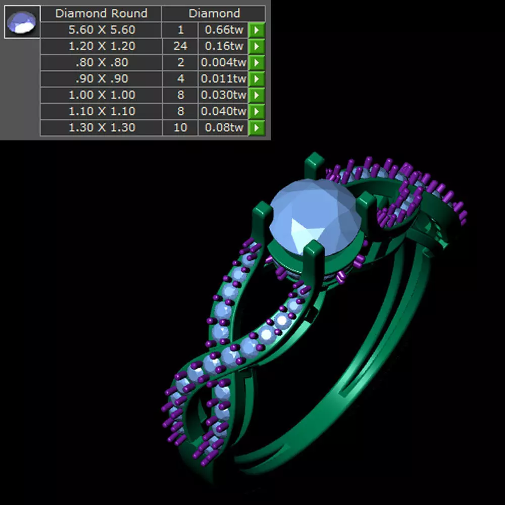 Ladies Ring 569 3D print model_0