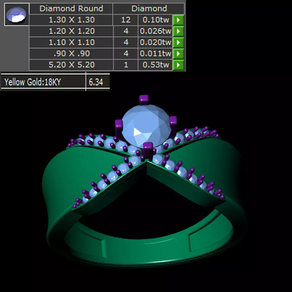 Ladies Ring 563 3D print model_0