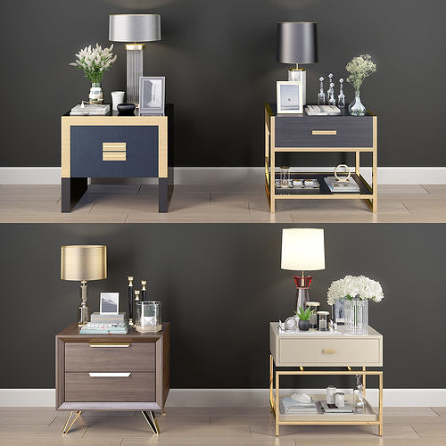 Modern bedside table 3D model
