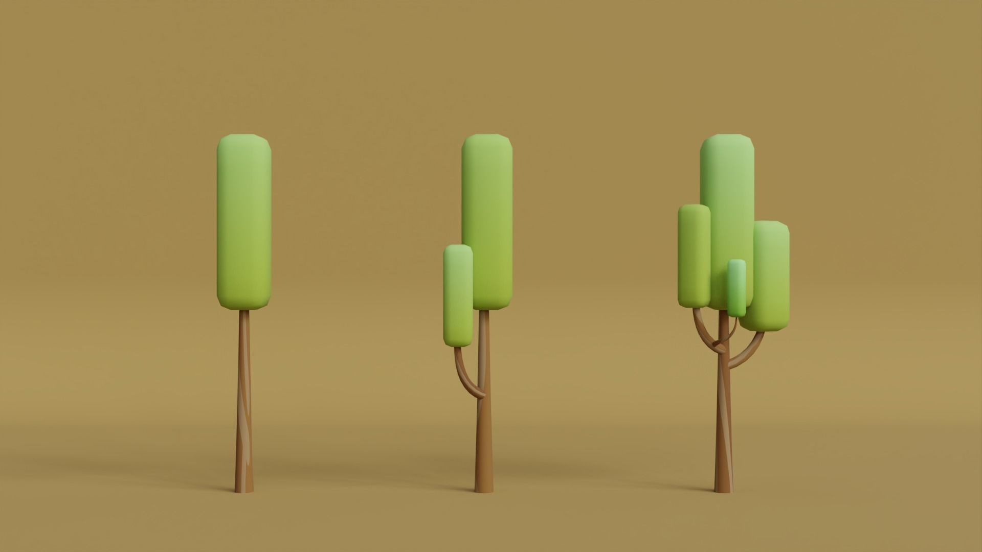 Stylized Tree - Low Poly Assets No 2 Low-poly 3D model Free low-poly 3D model_2