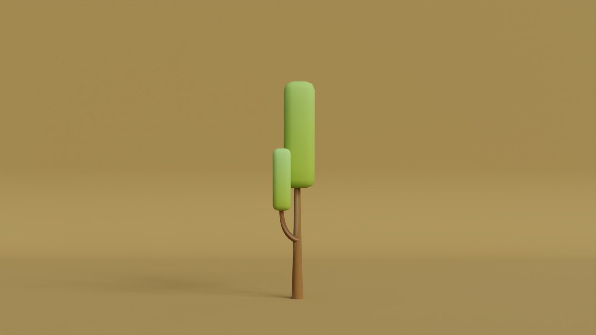 Stylized Tree - Low Poly Assets No 2 Low-poly 3D model Free low-poly 3D model_4
