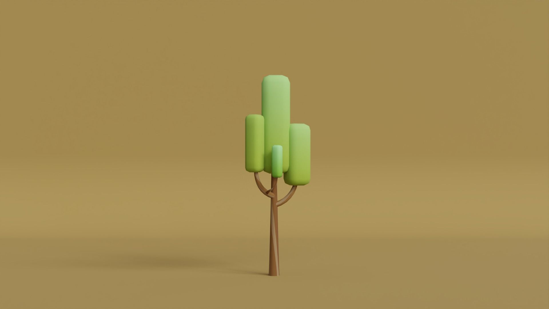 Stylized Tree - Low Poly Assets No 2 Low-poly 3D model Free low-poly 3D model_3