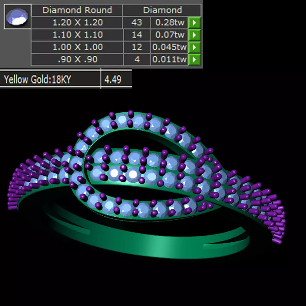 Ladies Ring 547 3D print model_0