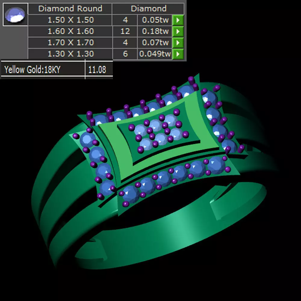 Ladies Ring 545 3D print model_0