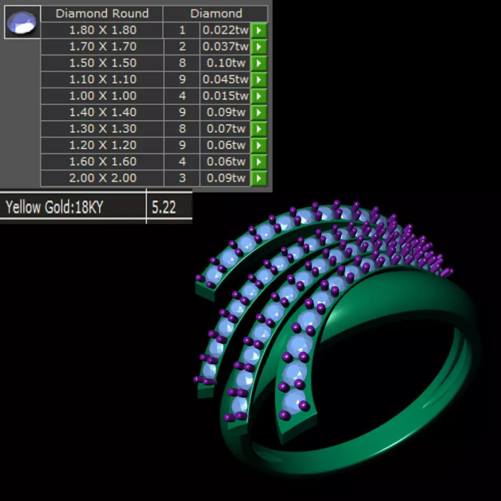 Ladies Ring 542 3D print model_0