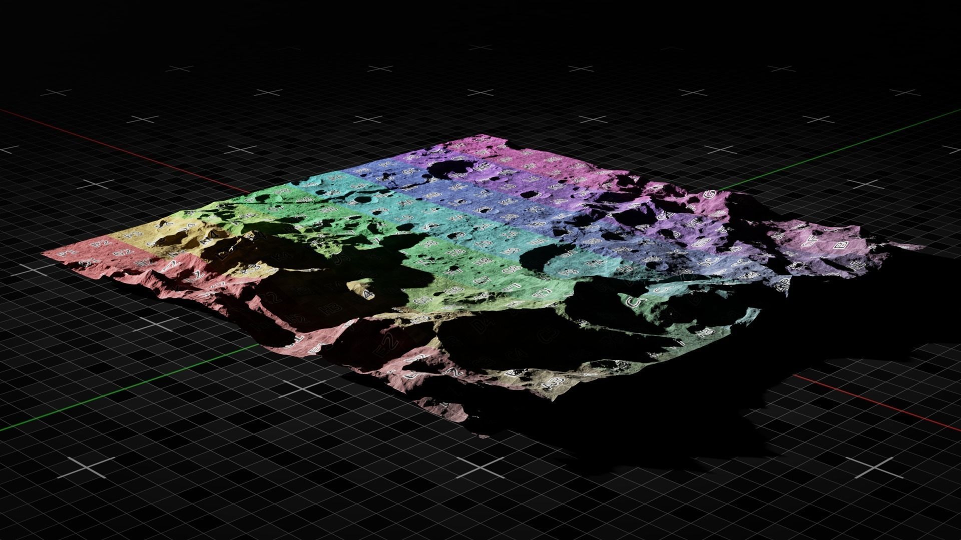 Moon Mountain 4 with 8K Textures 3D model_2