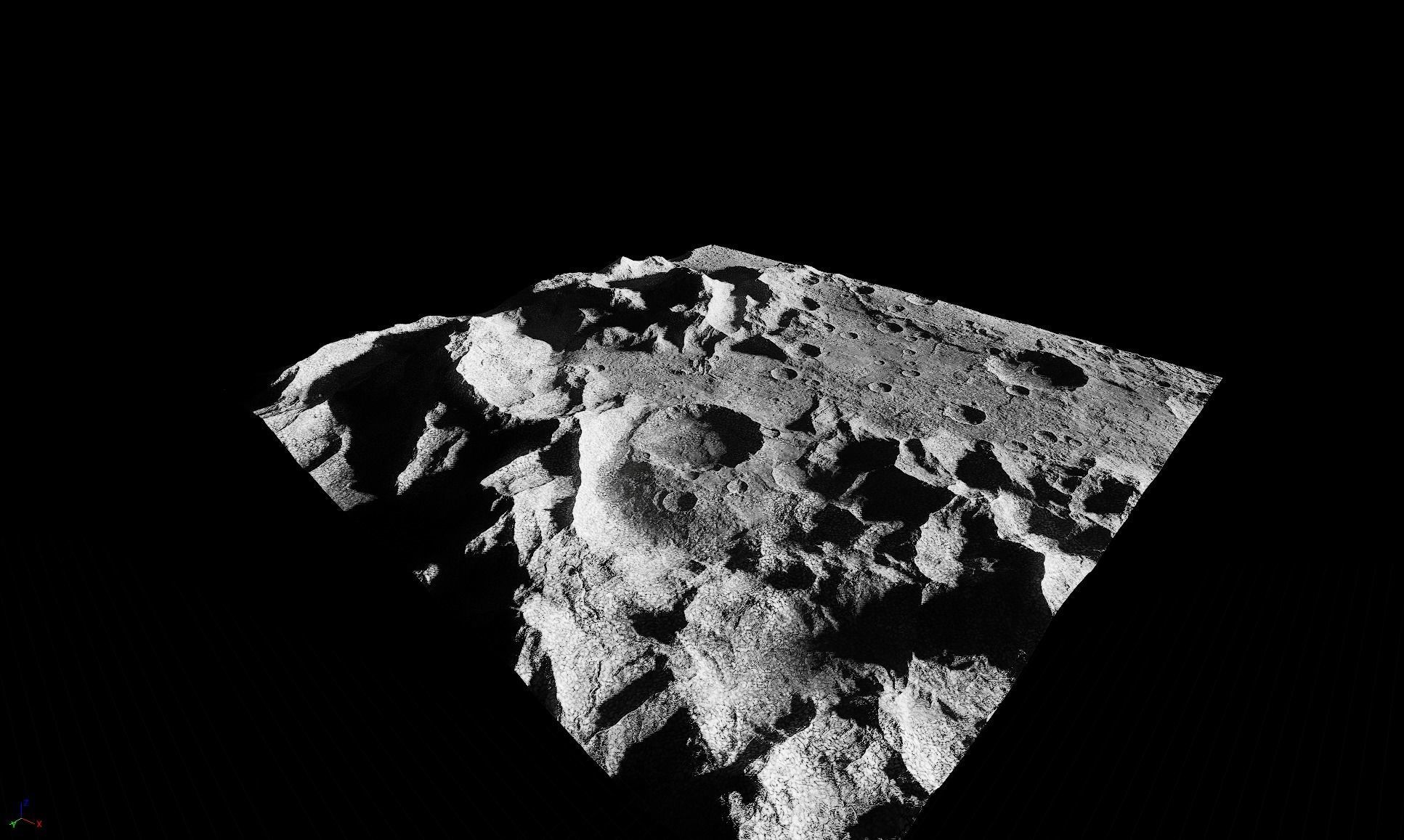 Moon Mountain 4 with 8K Textures 3D model_12