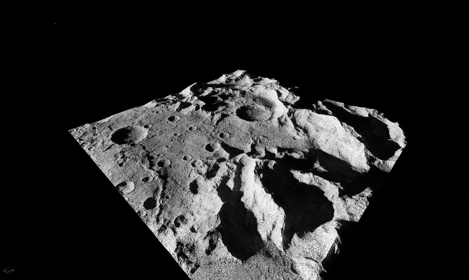 Moon Mountain 4 with 8K Textures 3D model_13