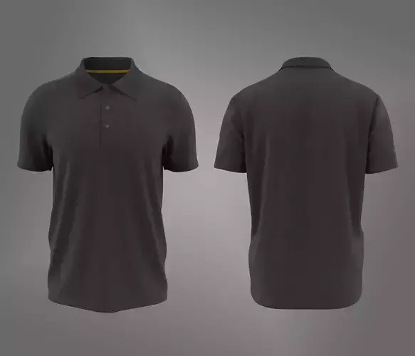 Men Short Sleeved Solid Color Polo