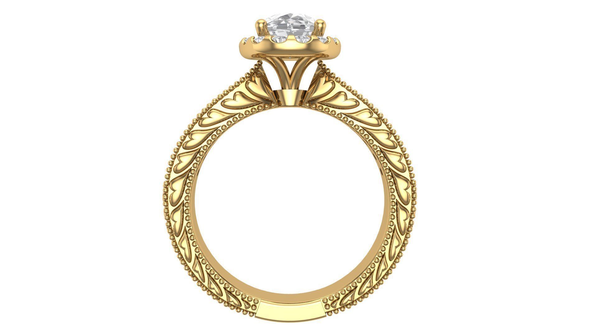Ladies Ring 497 3D print model_1