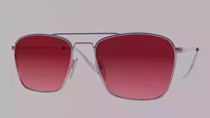 Rectangular sunglass 3d model 3D model