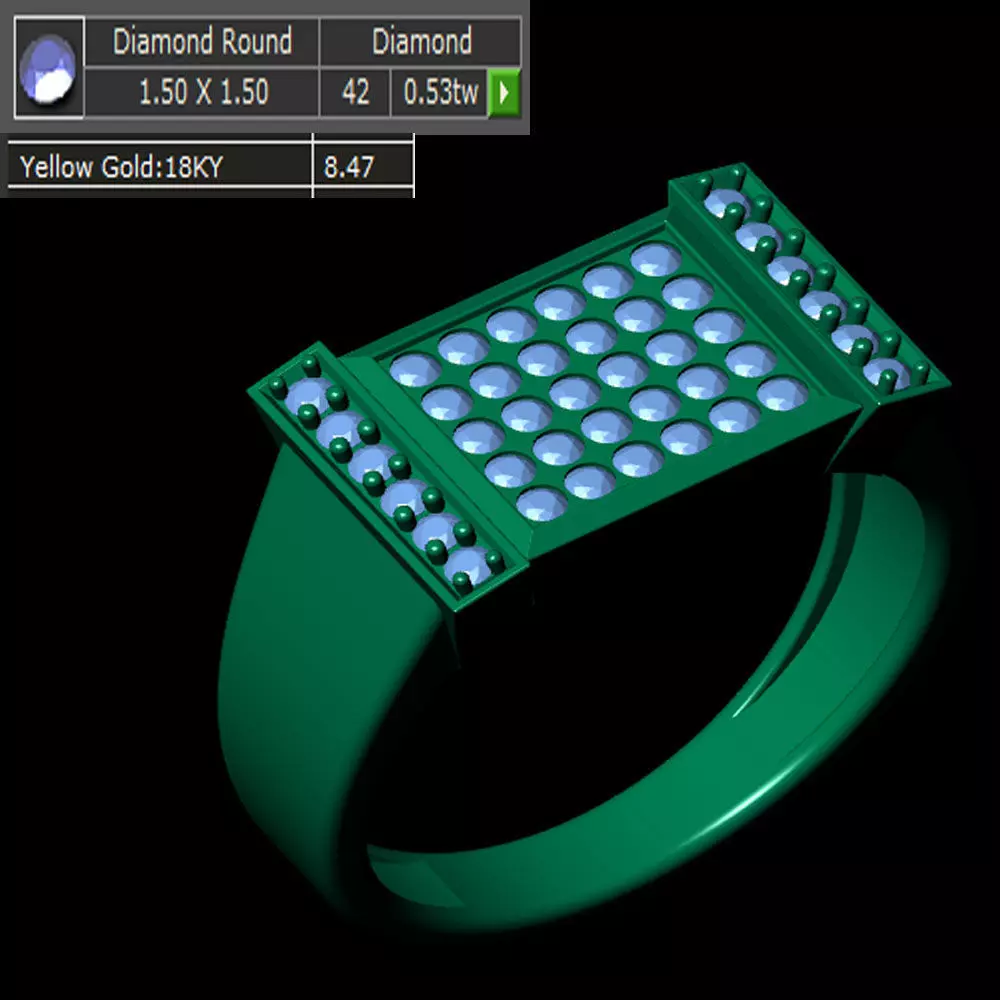 Ladies Ring 43 3D print model_0
