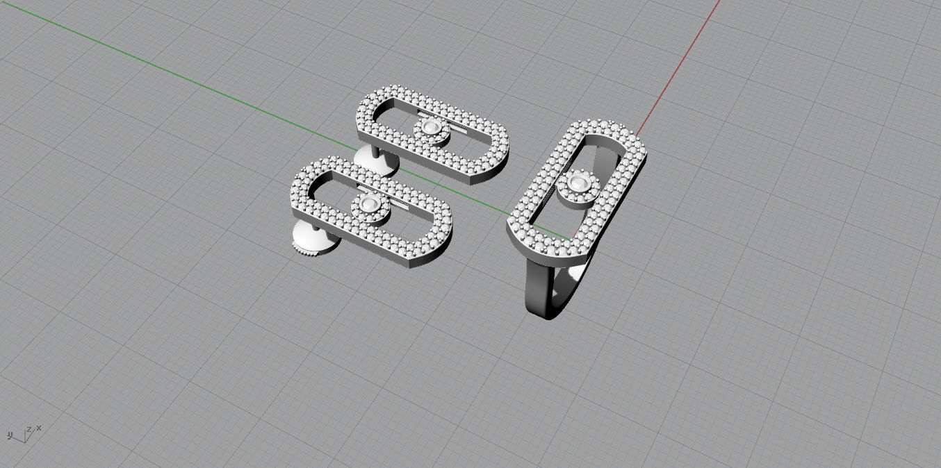  MESSIKA Ring and Earrings 3D print model_6
