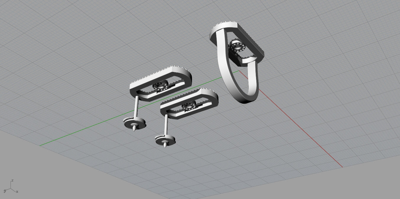  MESSIKA Ring and Earrings 3D print model_7