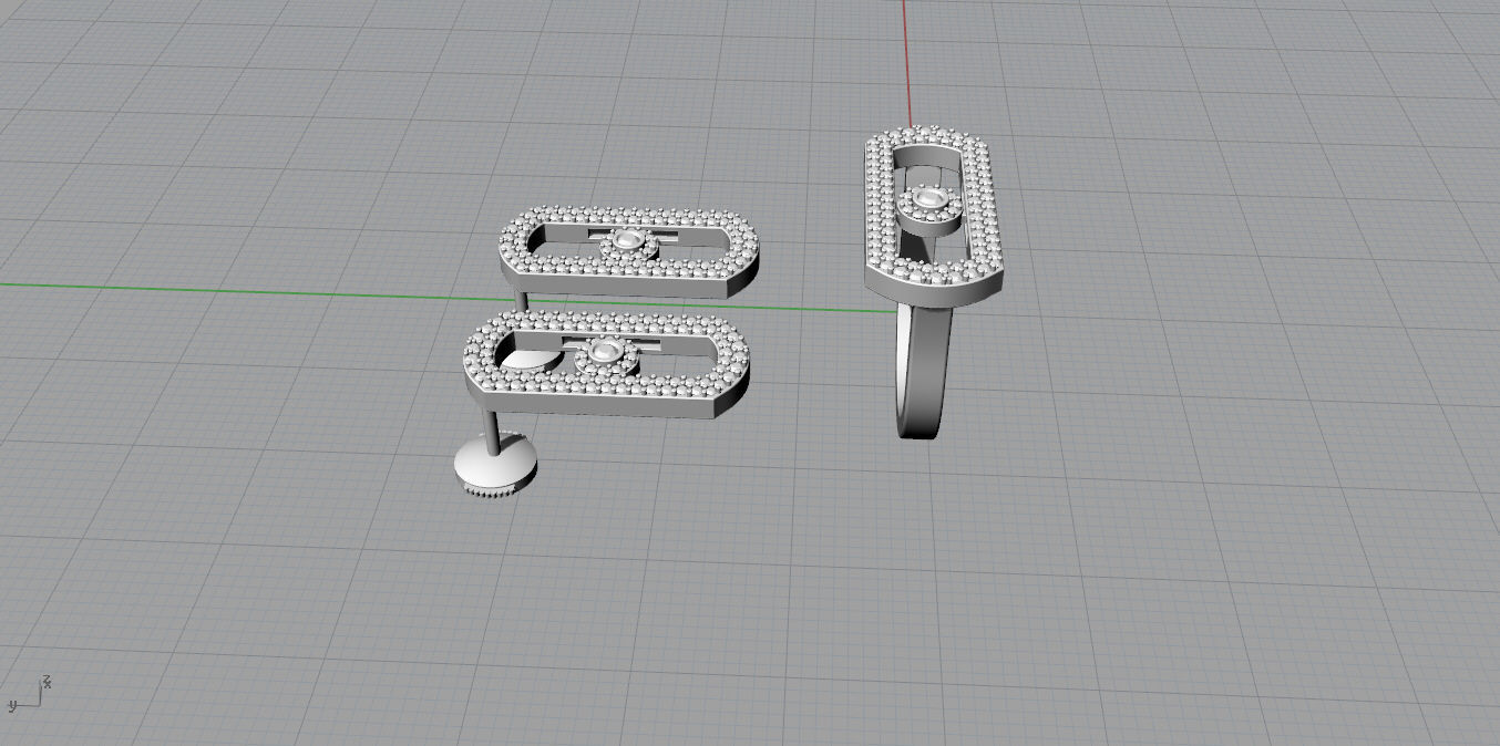  MESSIKA Ring and Earrings 3D print model_13