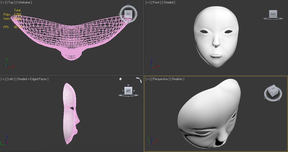 Mask Golden 3D model_2