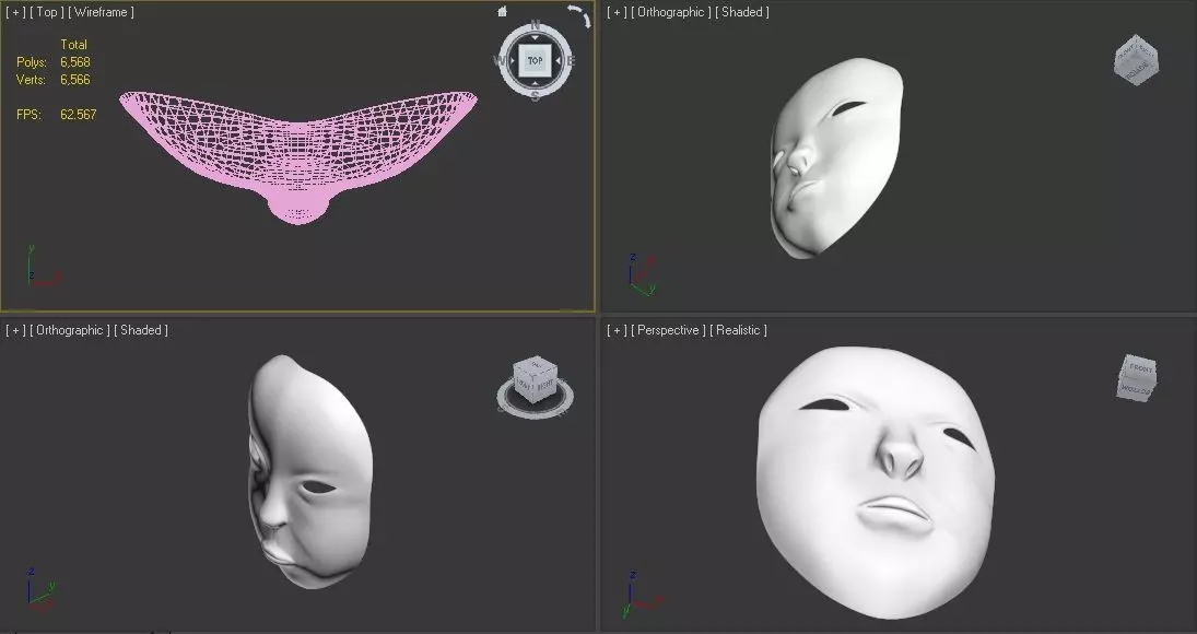 Mask Golden 3D model_0