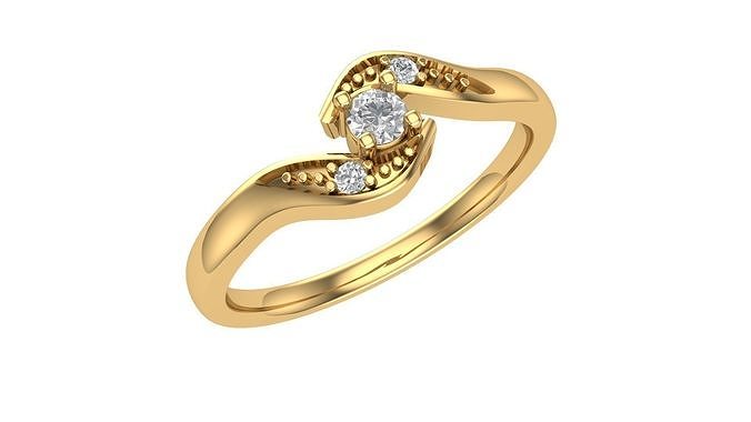 Ladies Ring 408 3D print model