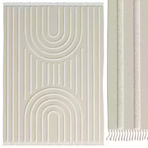 Modern Hilo Tufted Cream Rug