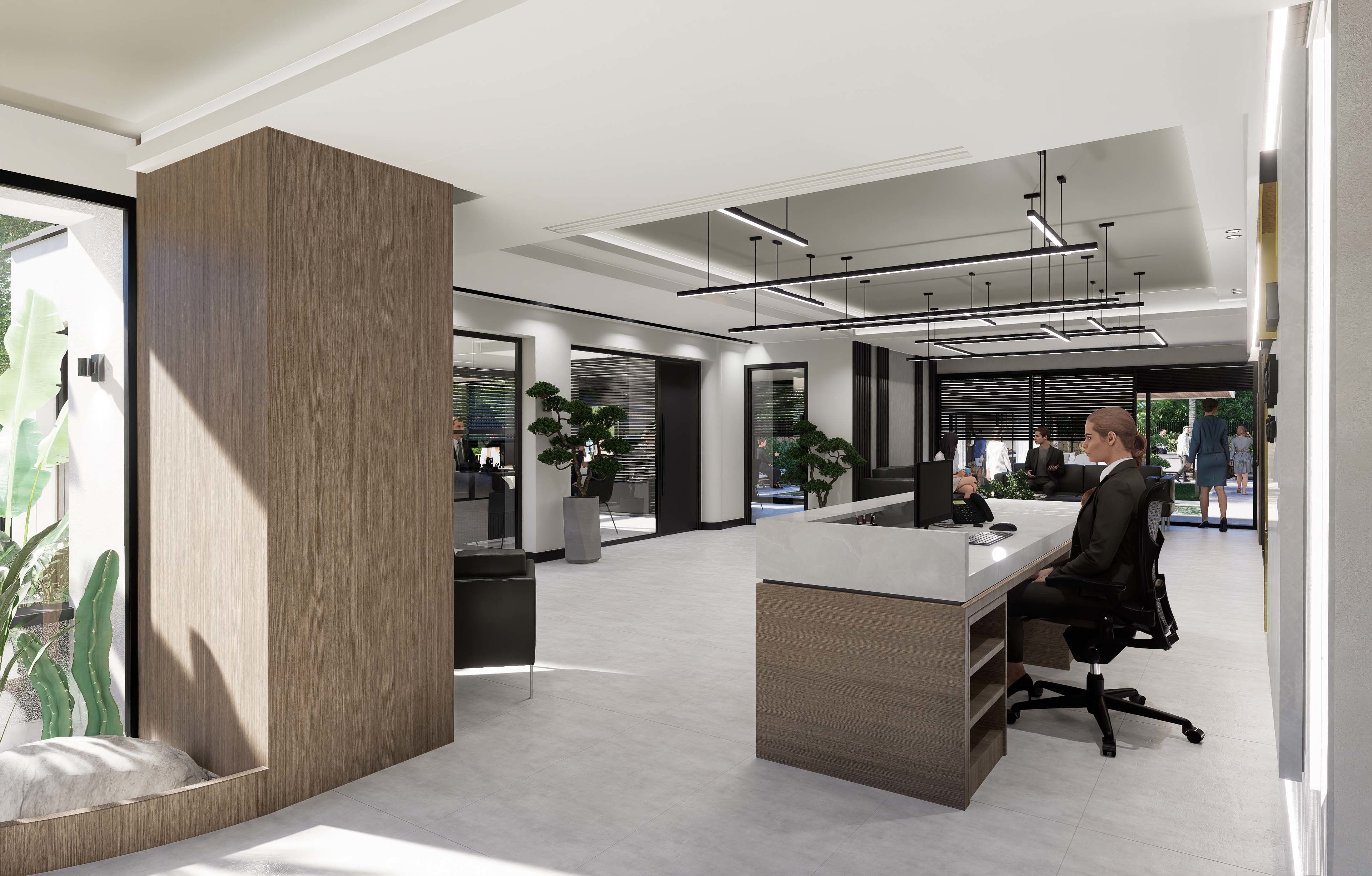 Reception desk high quality 3d model 3D model_1