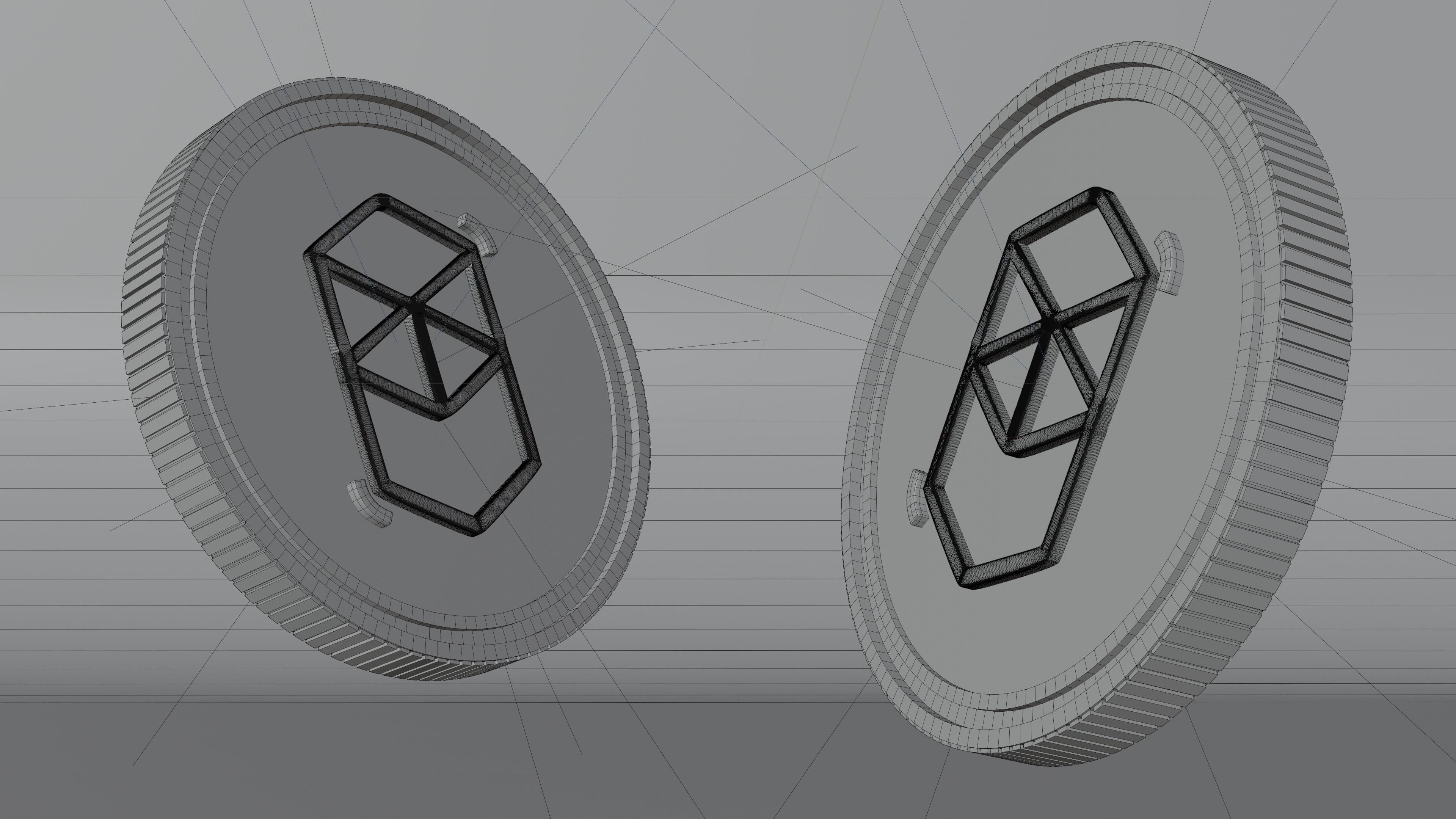 Fantom Coin 3D Model 3D model_2