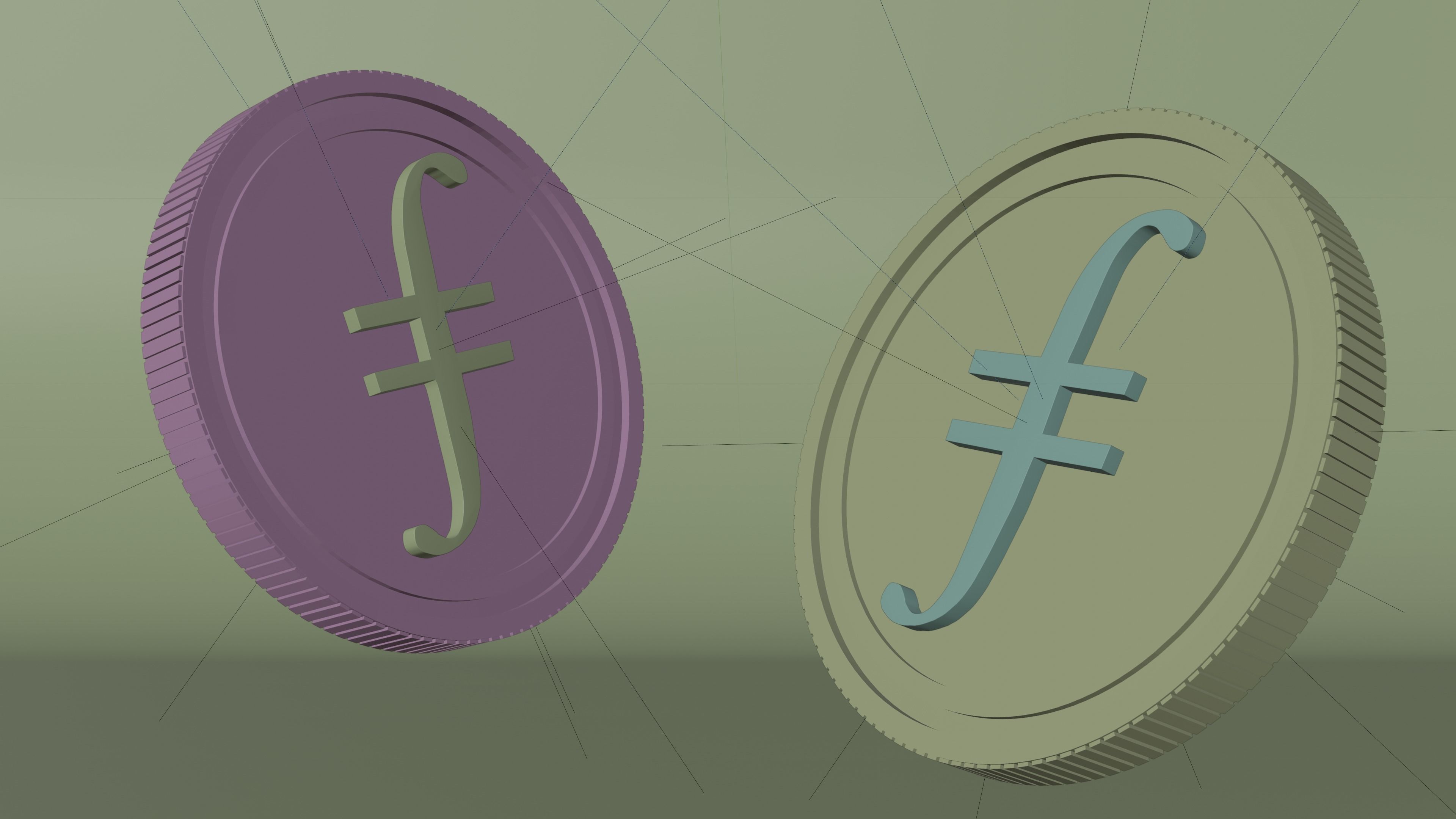 Filecoin 3D Model 3D model_1