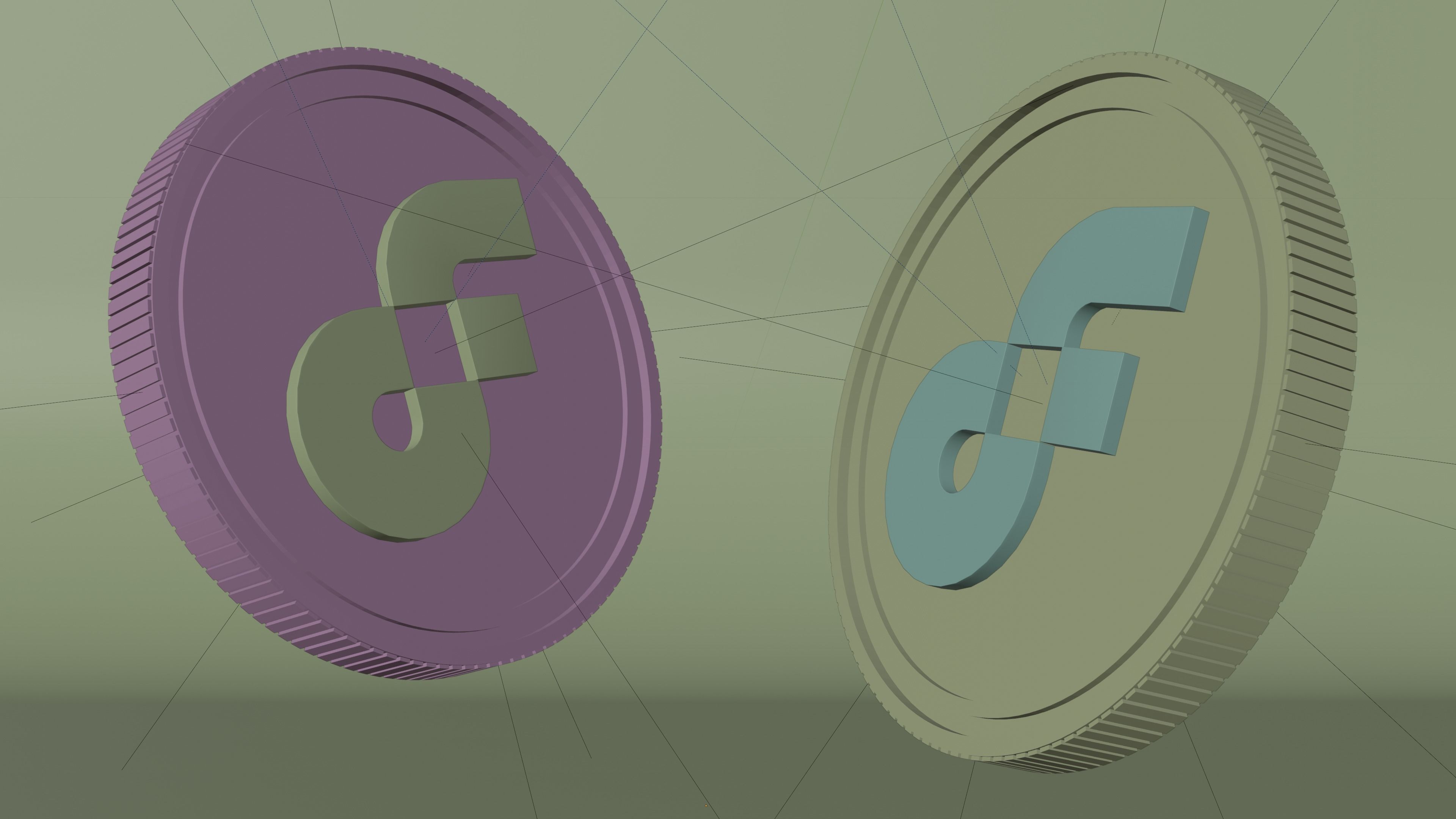 Flow Coin 3D Model 3D model_1