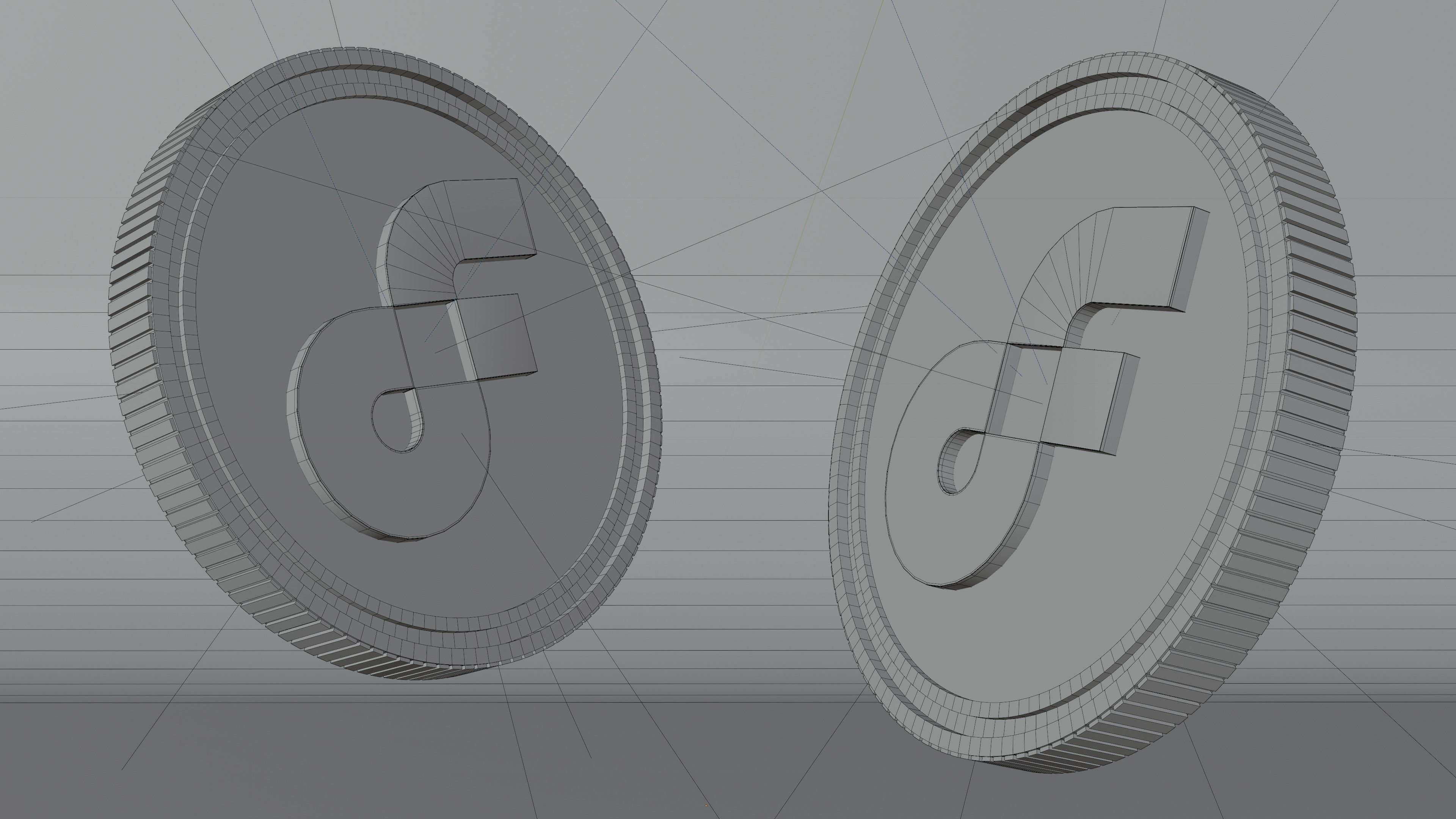Flow Coin 3D Model 3D model_2