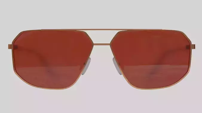 Hexagonal sunglass 3d model 3D model