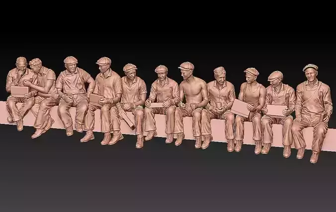 Construction Man and  Fire fighter Model 3D print model