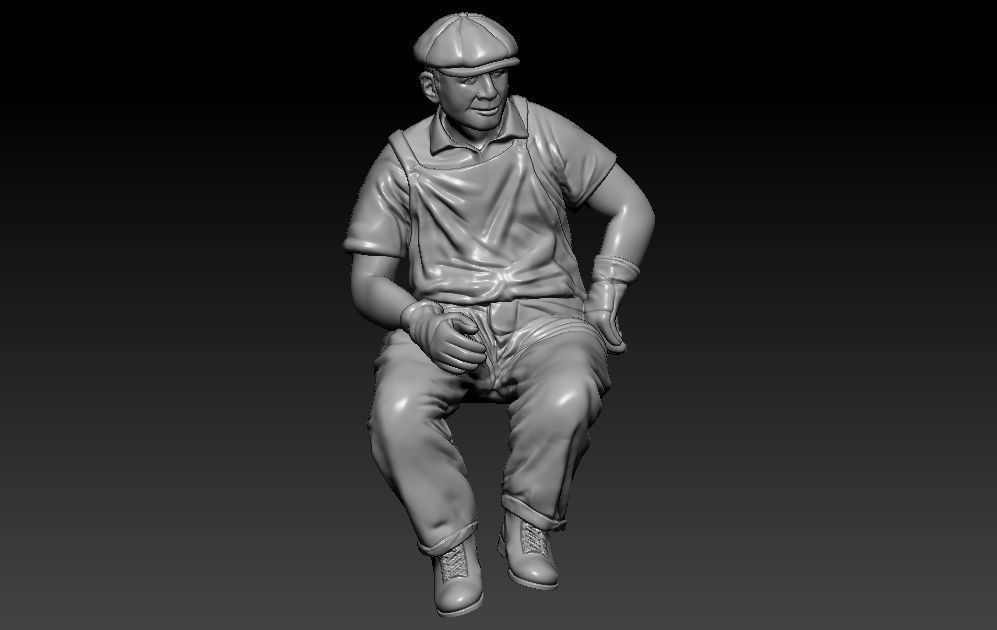 Construction Man and  Fire fighter Model 3D print model_33