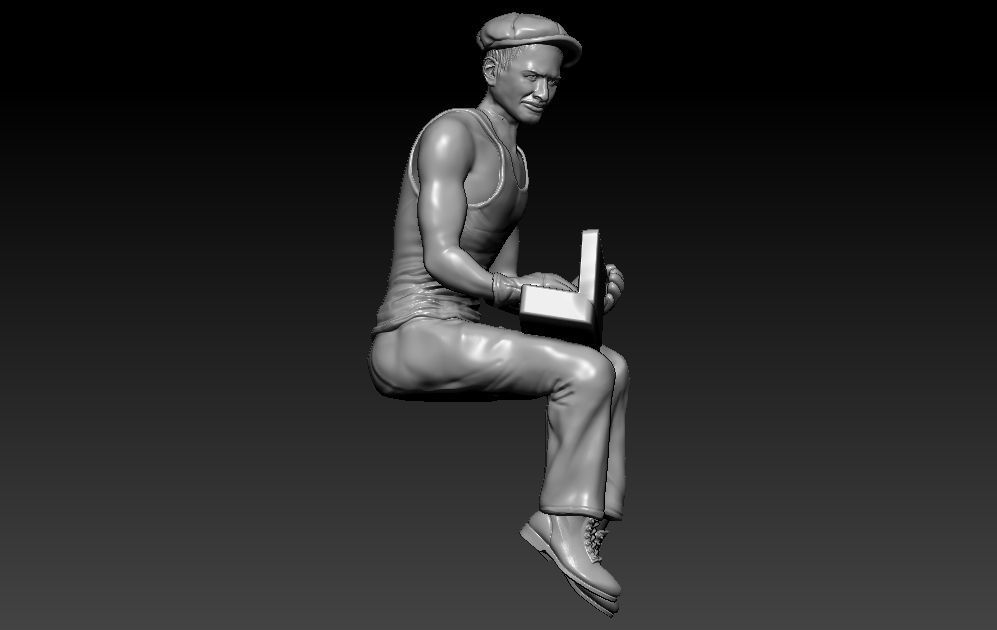 Construction Man and  Fire fighter Model 3D print model_12