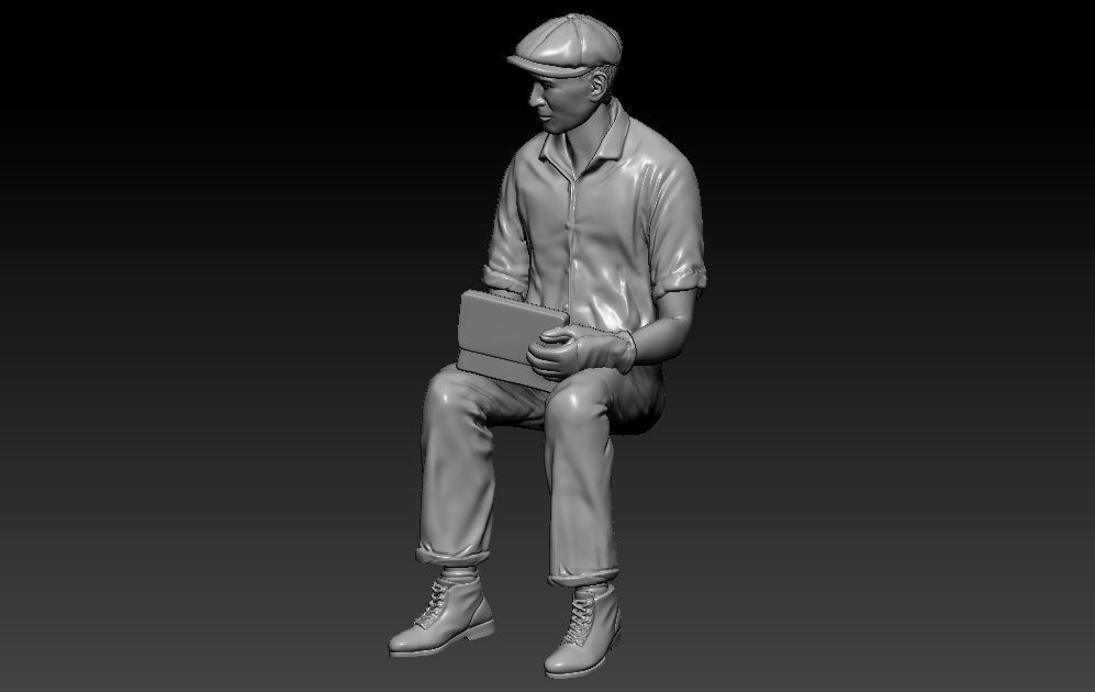 Construction Man and  Fire fighter Model 3D print model_29