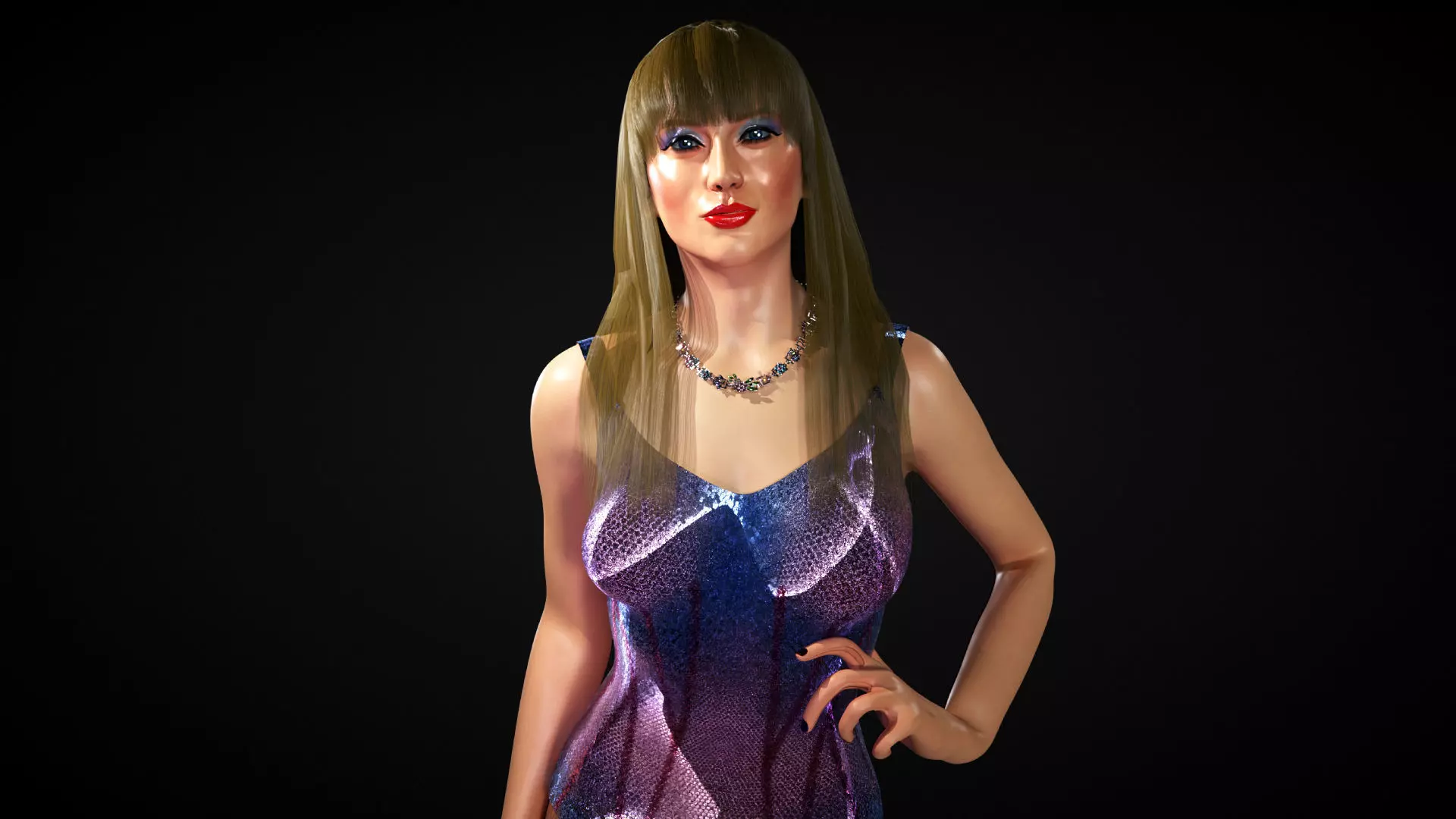Taylor Swift Low-poly 3D model