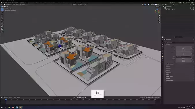 Residential Complex high poly 3d model 3D model 3