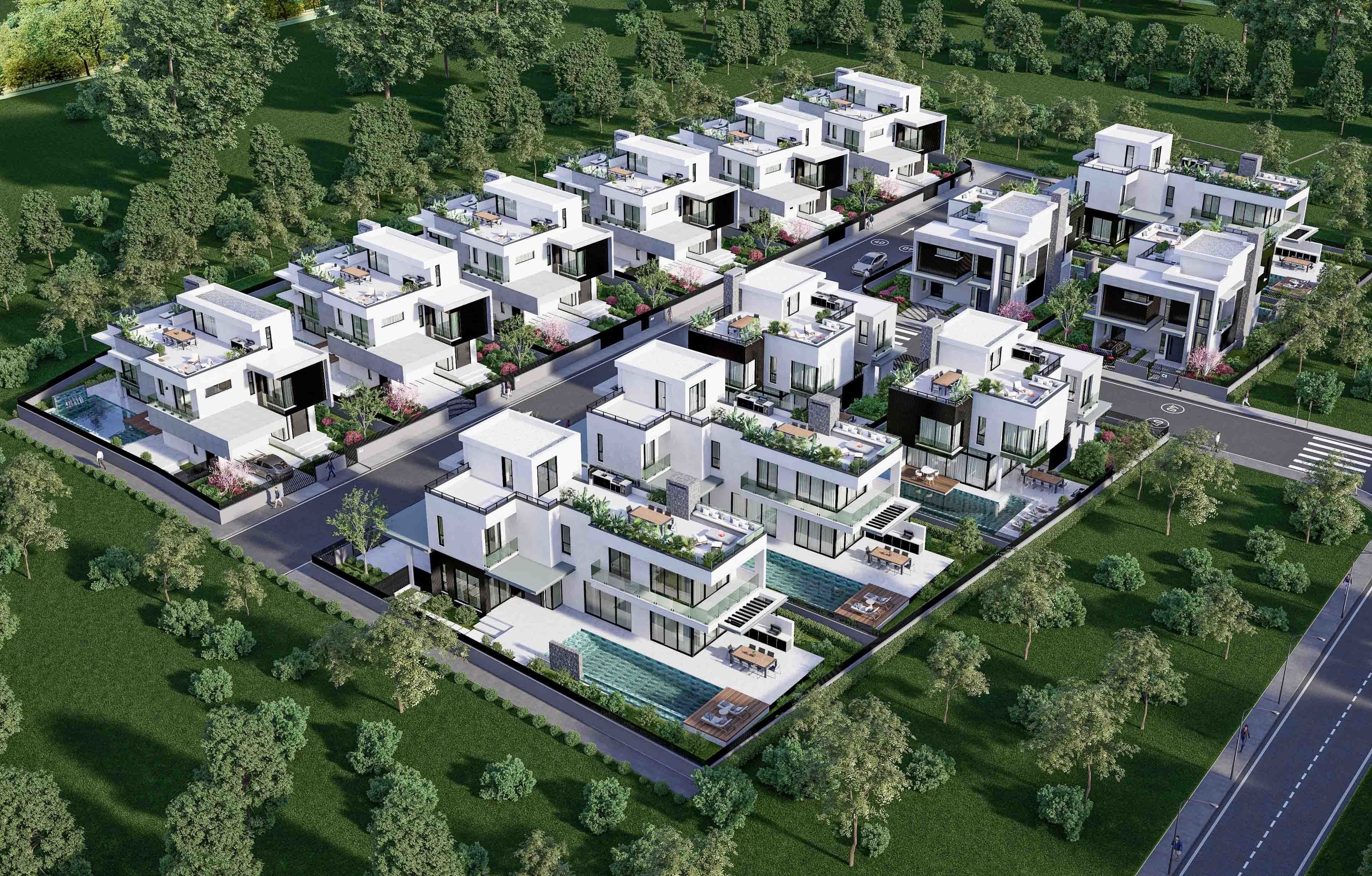 Residential Complex high poly 3d model 3D model_1