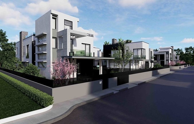 Residential Complex high poly 3d model 3D model 5