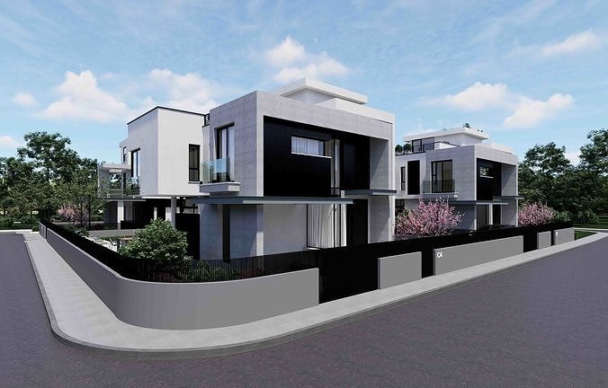 Residential Complex high poly 3d model 3D model 4