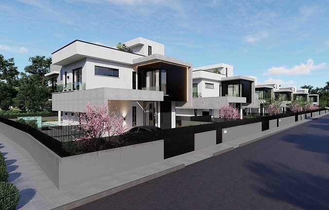 Residential Complex high poly 3d model 3D model 6