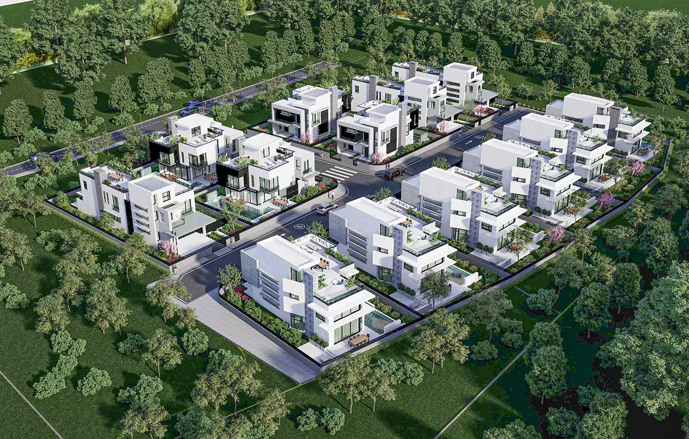 Residential Complex high poly 3d model 3D model_0