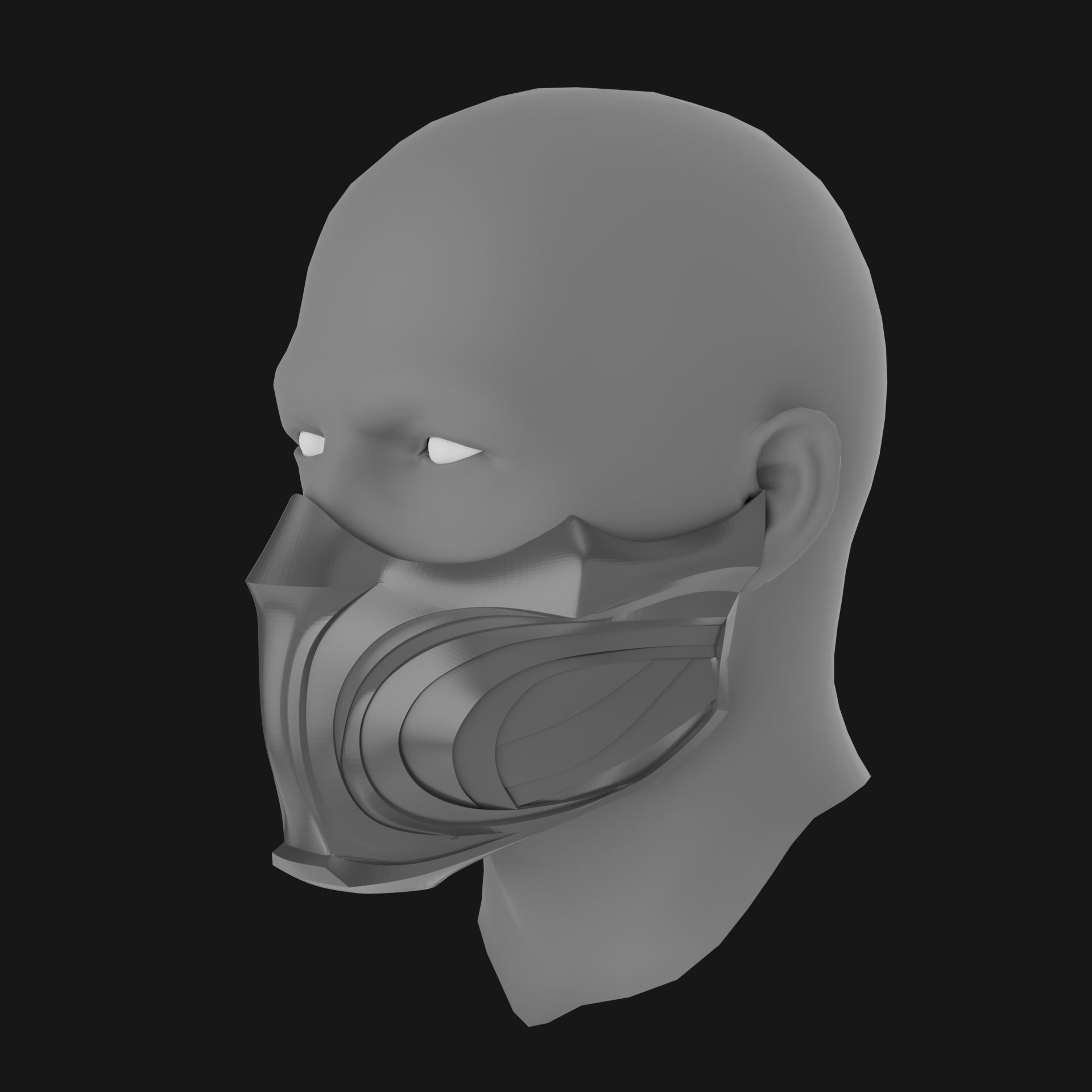 Mortal Kombat 1 - Scorpion Mask cosplay mask - props 3D print model_3