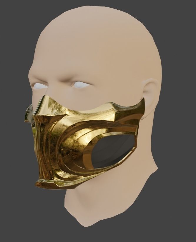 Mortal Kombat 1 - Scorpion Mask cosplay mask - props 3D print model_1